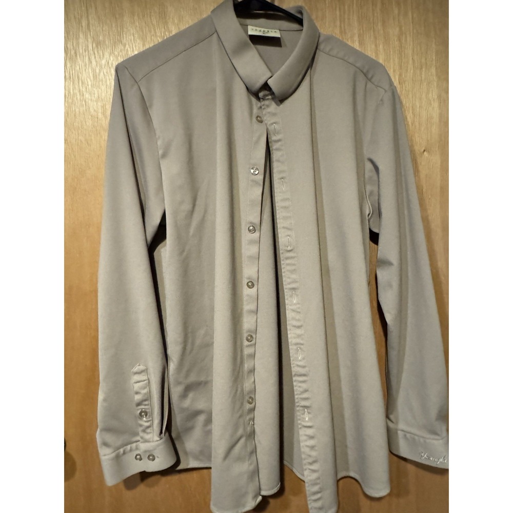 Young LA Long Sleeve Performance Button Up XL Beige